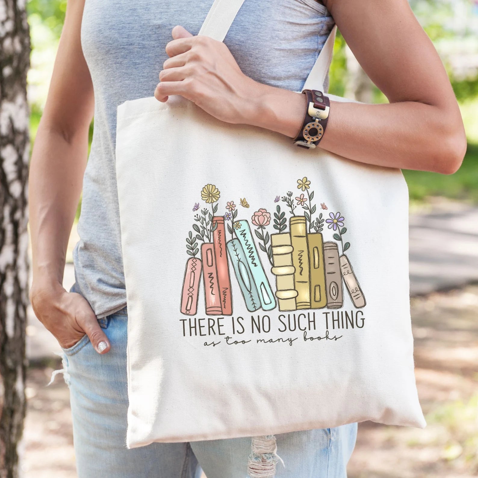 HOT SELLING! Tote Bag (There is no such thing as too many books)